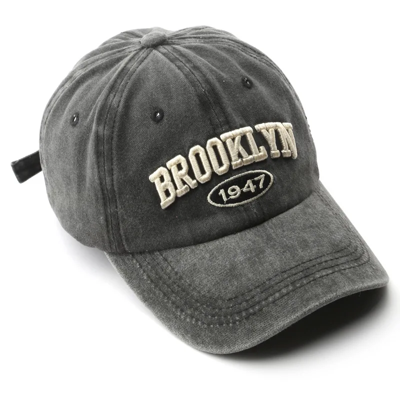 Brooklyn Embroidery Washed Spring Sun Men Baseball Hats Solid Caps For Women Autumn Outdoor Boy Girls Cap Fisherman Hat Snapback