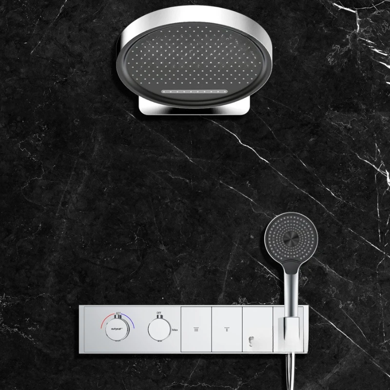 

Multifunctional Shower Set Rainfall Shower Head Portable Showers Durable Bathroom Faucets Rust Proof Thermostatic Fixtures