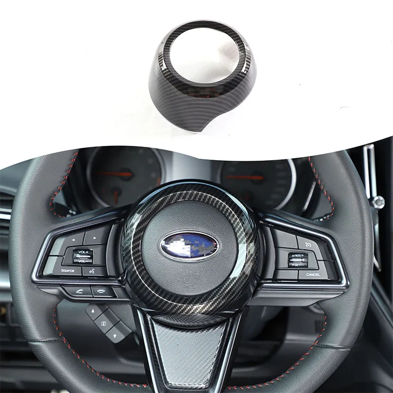 

For Subaru WRX 2022 2023 2024 2025 ABS Car Steering Wheel Center Panel Cover Horn Frame Trim Sticker Interior Accessories