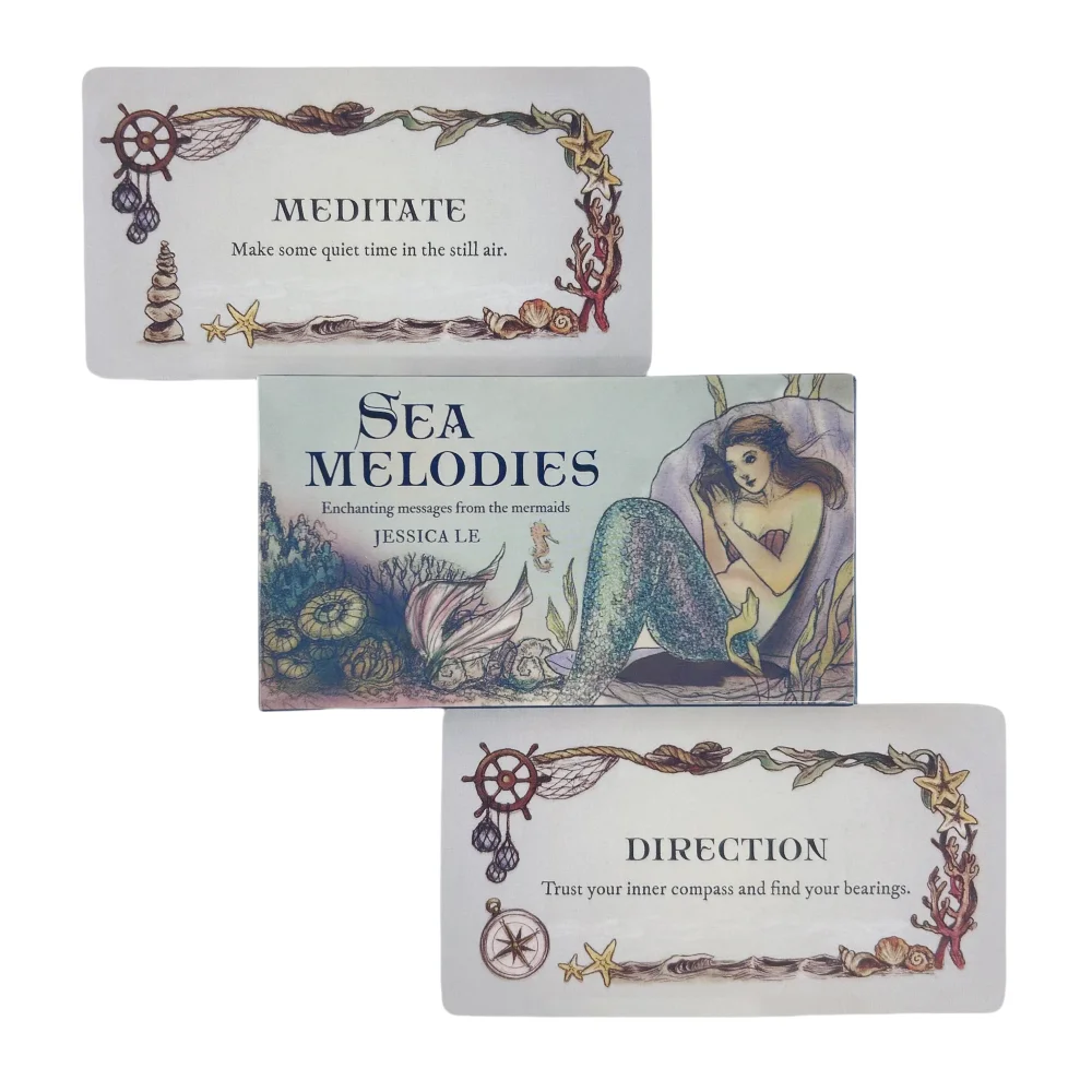 Sea Melodies Oracle Cards Enchanting Messages Classic Divination Visions Tarot Pocket Board Games Deck Party Edition