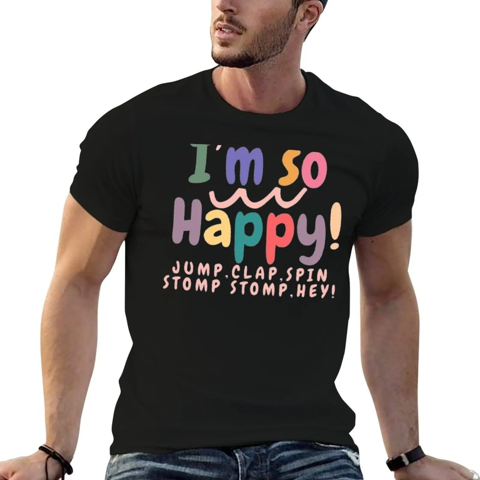 

Miss Rachel Im So Happy Jump Clap Song Ms Rachel T-Shirt t shirts for man pack white funny t shirts man T-Shirt