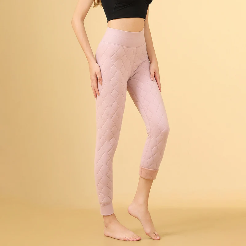 

Autumn Winter Coldproof Puffy Warm Leggings Women Waist Cinched Slimming Warm Leggings for Woman Thicken Windproof Warm Tights