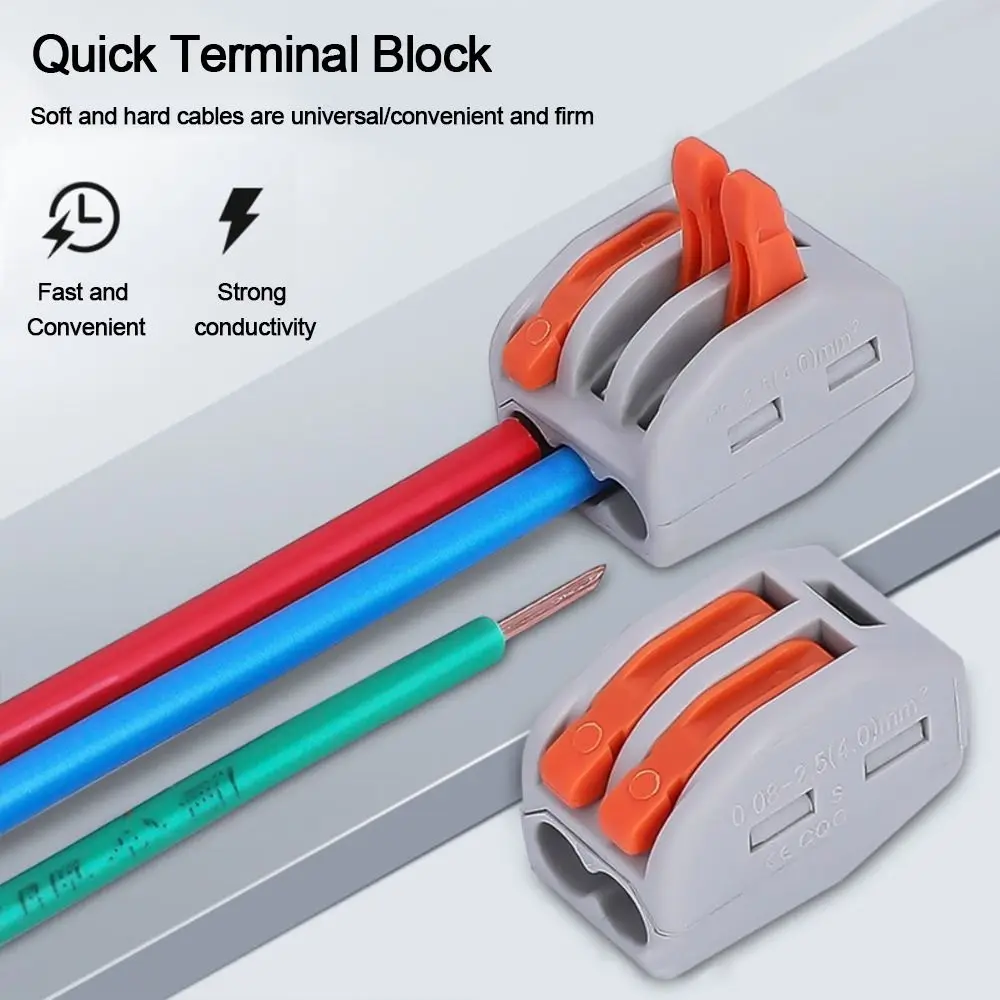 Universal Compact Quick Terminal Block Quick Electrical Cable Splice Small Push-in Terminal Blocks Mini Wire Connector Parts