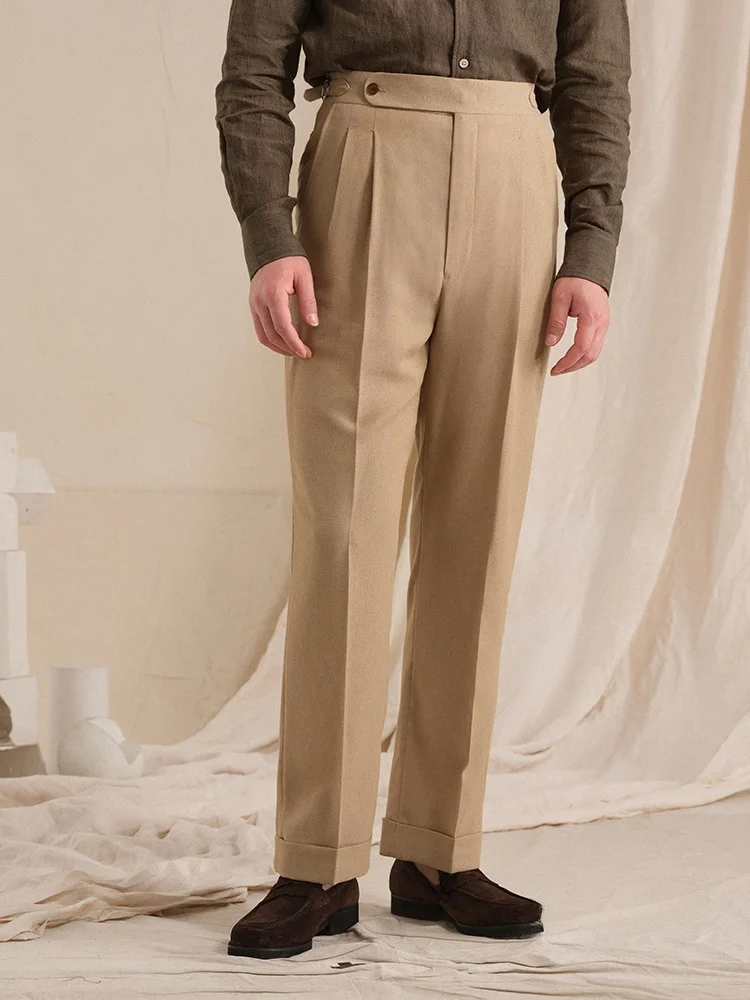 

Мужские повседневные брюки Cultum Armor Series из смесового прочного крученого льна, драпирующегося ткани в стиле Old Money, дышащие, из полиэфирного волокна (82% лен, 9% полиэстер)