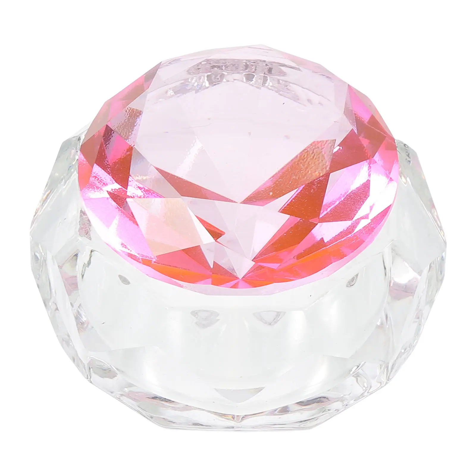 

Кристаллическая емкость для дизайна ногтей с крышкой, прозрачный контейнер неправильной формы для смешивания жидкостей и порошков для начинающих мастеров маникюра