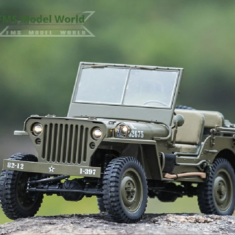 FMS1:6 Scale RC Remote Control Off-Road Climbing Car Model Willys Jeep Electric Four-Wheel Drive Toy Vehicle Simulation Design
