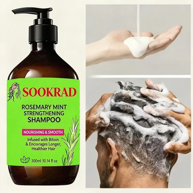 Rosemary Mint Strengthening Shampoo, Deep Cleansing Oily Scalp, Promote Healthy Growth