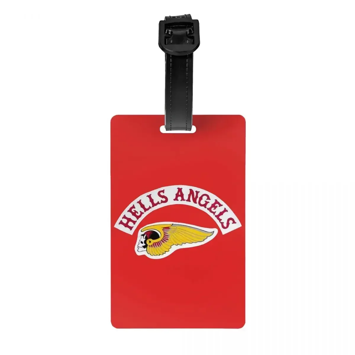 

Custom Hells Angels World Logo Luggage Tag With Name Card Motorcycle Club Privacy Cover ID Label for Travel Bag Suitcase