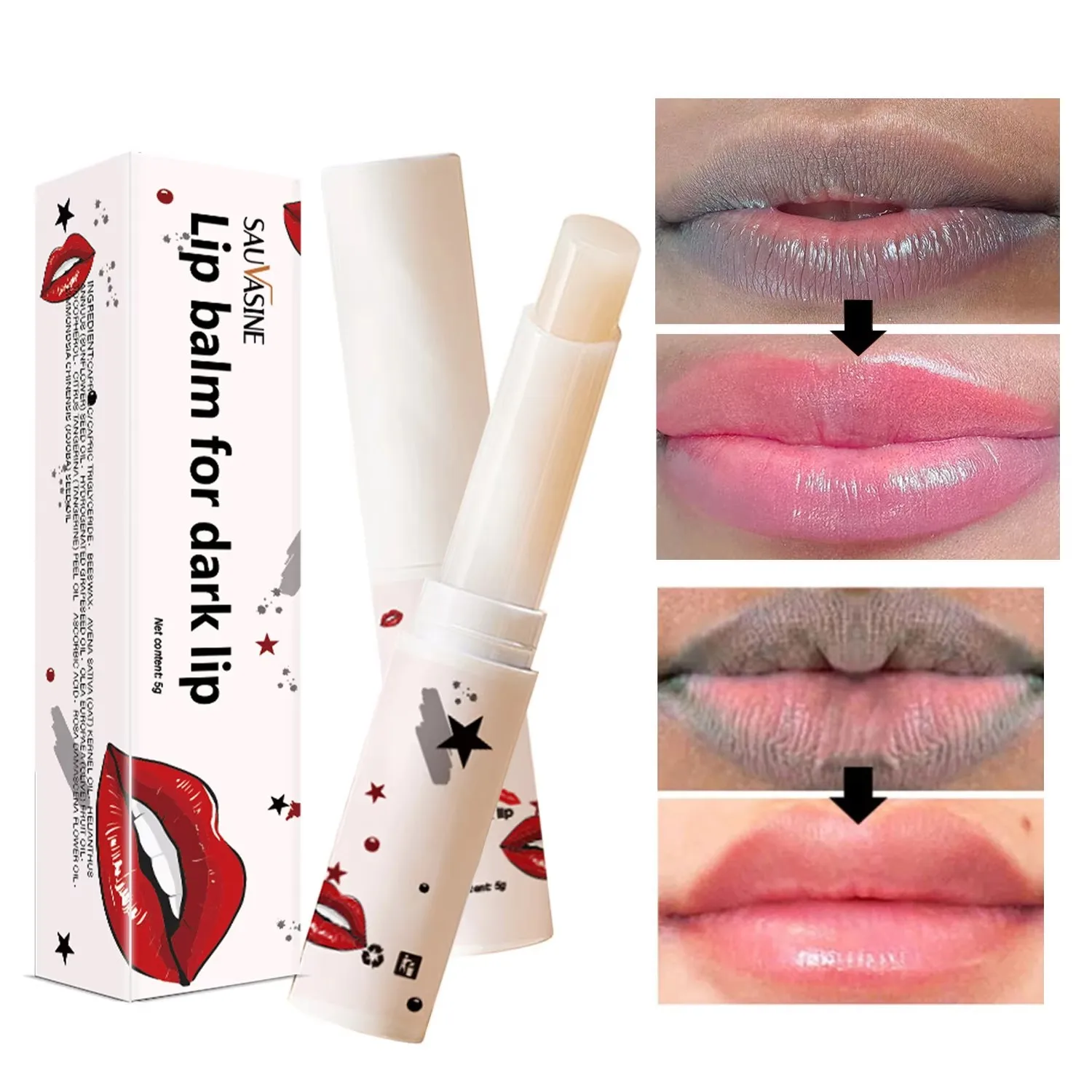 

Remove Dark Lip Balm Long Lasting Moisturize Lip Lines Lightening Anti Cracking Nourishing Lipstick Lip Care Cosmetics.