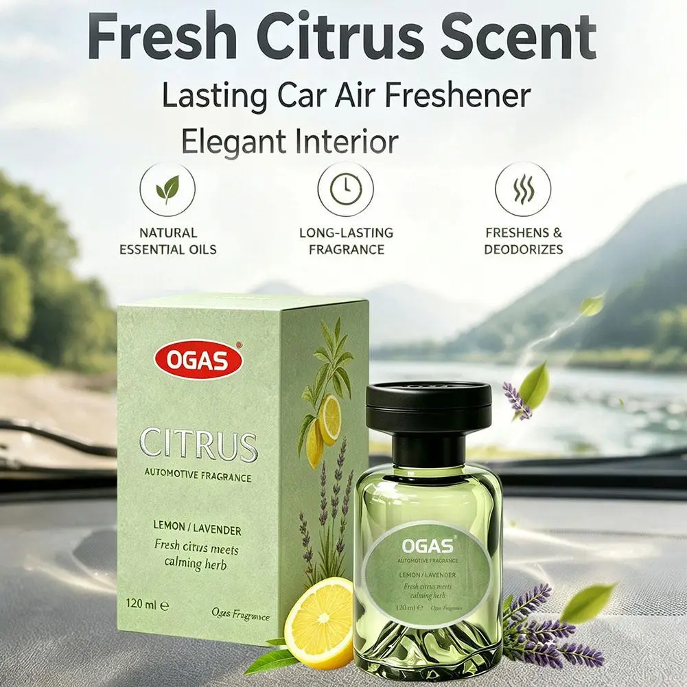 120ml Auto Interior Liquid Perfume Lemon Lavender Fragrance Long Lasting Car Air Freshener Effective Odor Removal Car Decoration