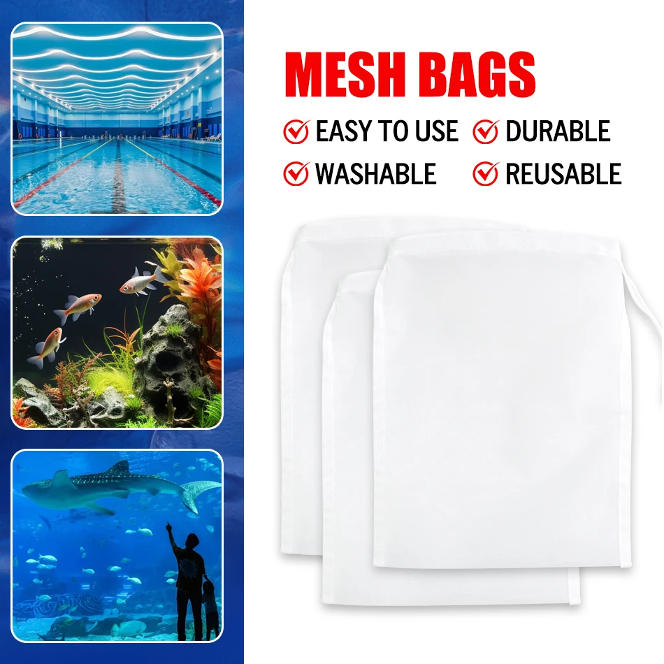 Fine pore filtration mesh bag, mesh bag, aquarium bio sphere, carbon medium function, aquarium isolation bag
