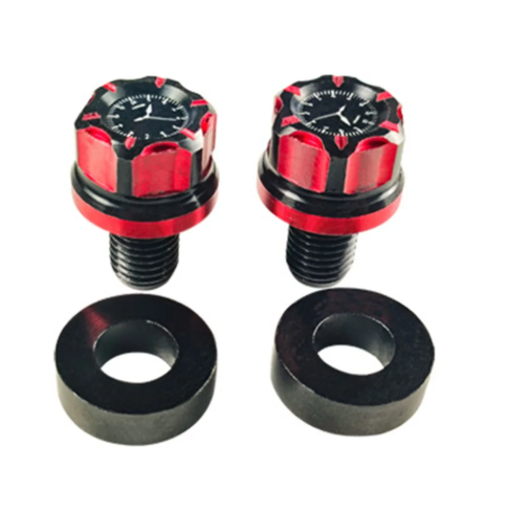 2Pcs Motorcycle Mirror Hole Blanking Screws Bolts Mirror Hole Screws Aluminum Rear View Mirror Screws For Most Motorbike