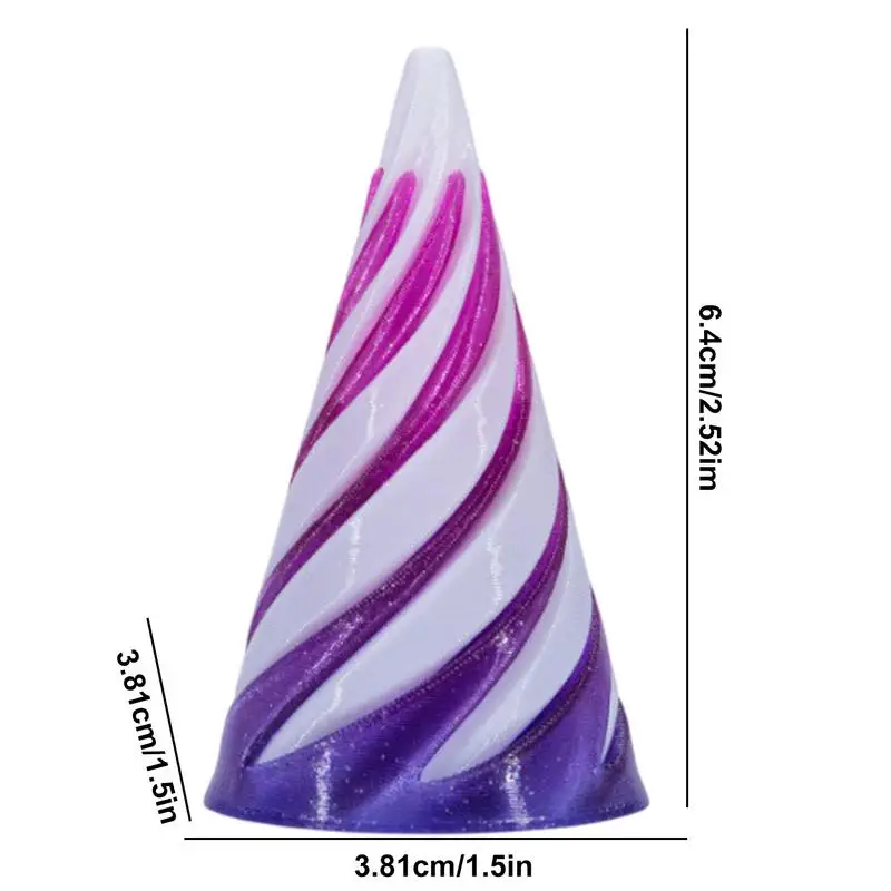 Cono impossível fidget espiral cone 3d impresso brinquedo fidget impossível pirâmide arte modelo estátua decoração de casa vortex fio ilusão