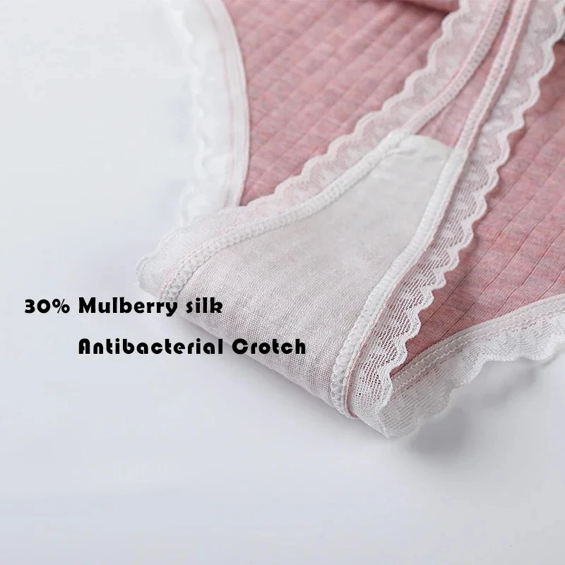 Women Panties G-String Underwear Fashion Thong Sexy Cotton Panties Ladies G-string Soft Lingerie Solid Low Rise Panty 3 Pcs/Set