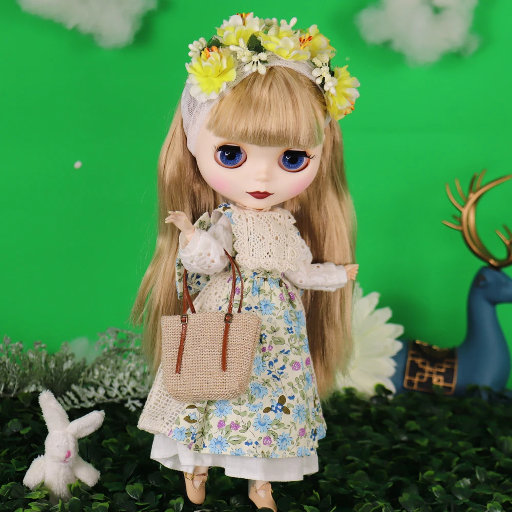 ICY DBS Blyth Doll Blonde Hair White Skin Matte Face 1/6 BJD OB24 ANIME GIRL