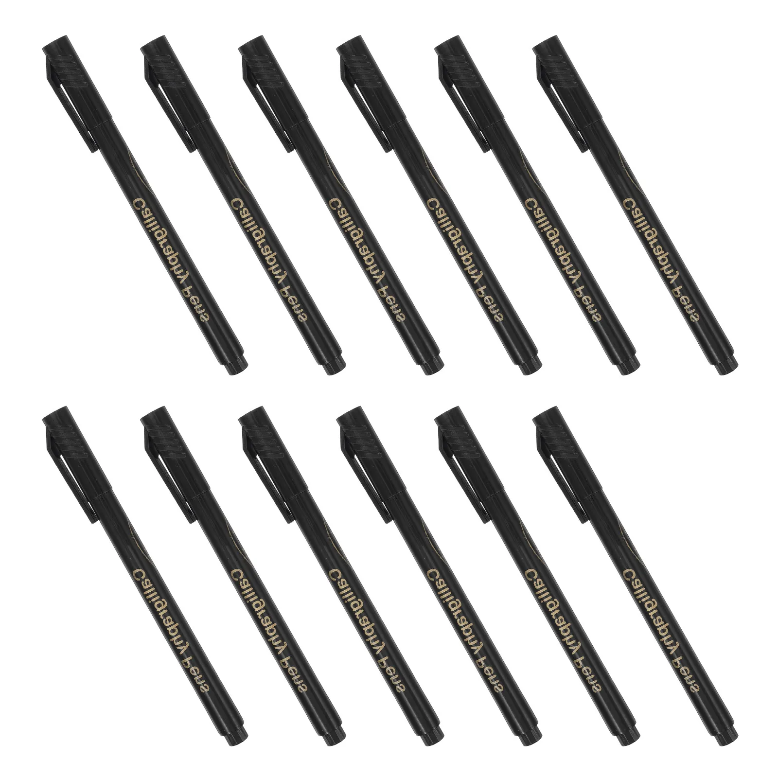 12Pcs Brush Pen Set Refillable For Sketching And Drawing Art Student Chinese Japanese Size Ink Pens