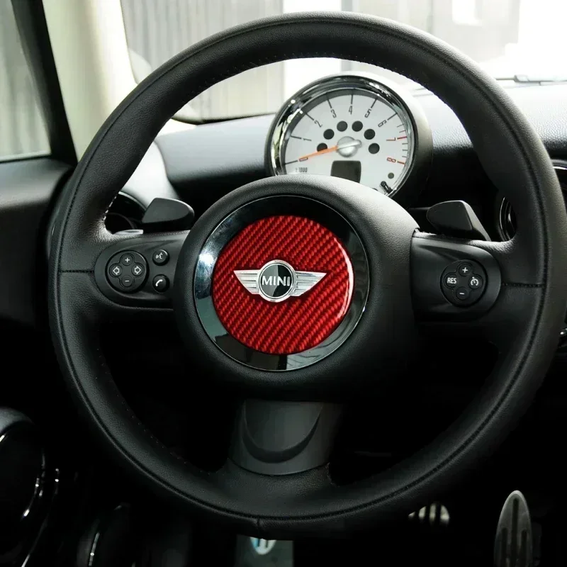 

Carbon Fiber Car Steering Wheel Stickers Decoration for Mini Cooper R55 R56 R57 R58 R59 R60 R61 F54 F55 F56 F57 F60 Accessories