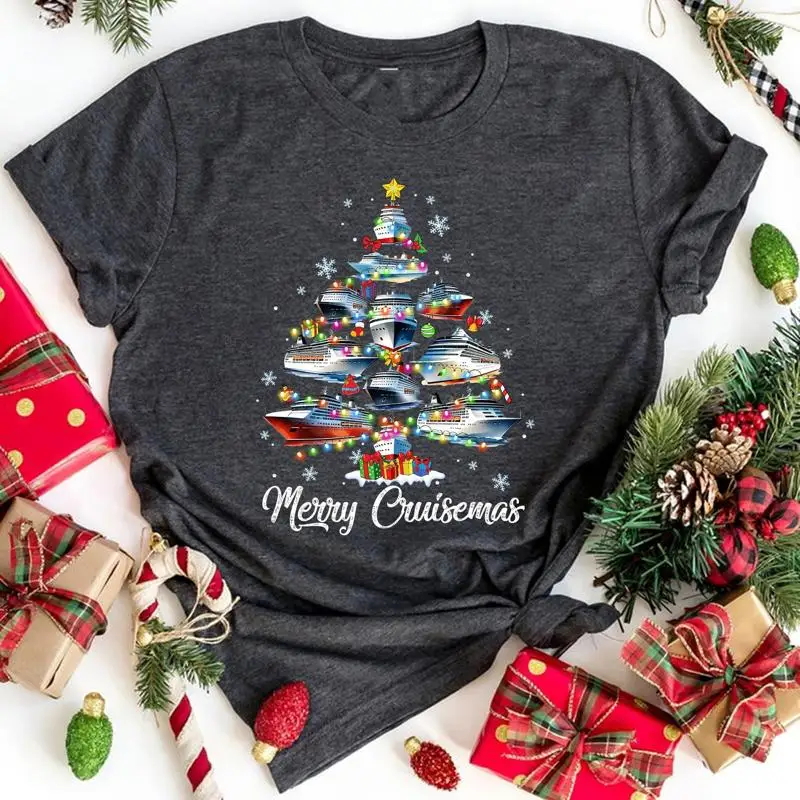 

Футболка Merry Cruisemas Cruise Christmas Tree Family Cruisin