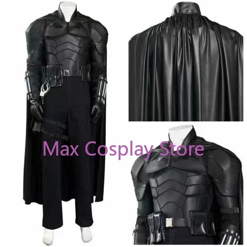 Max Bruce Cosplay Wayne Costume Superhero Pants Cloak Outfits Man Halloween Party Role Play Clothes For Male Adult Fashion New - view 5