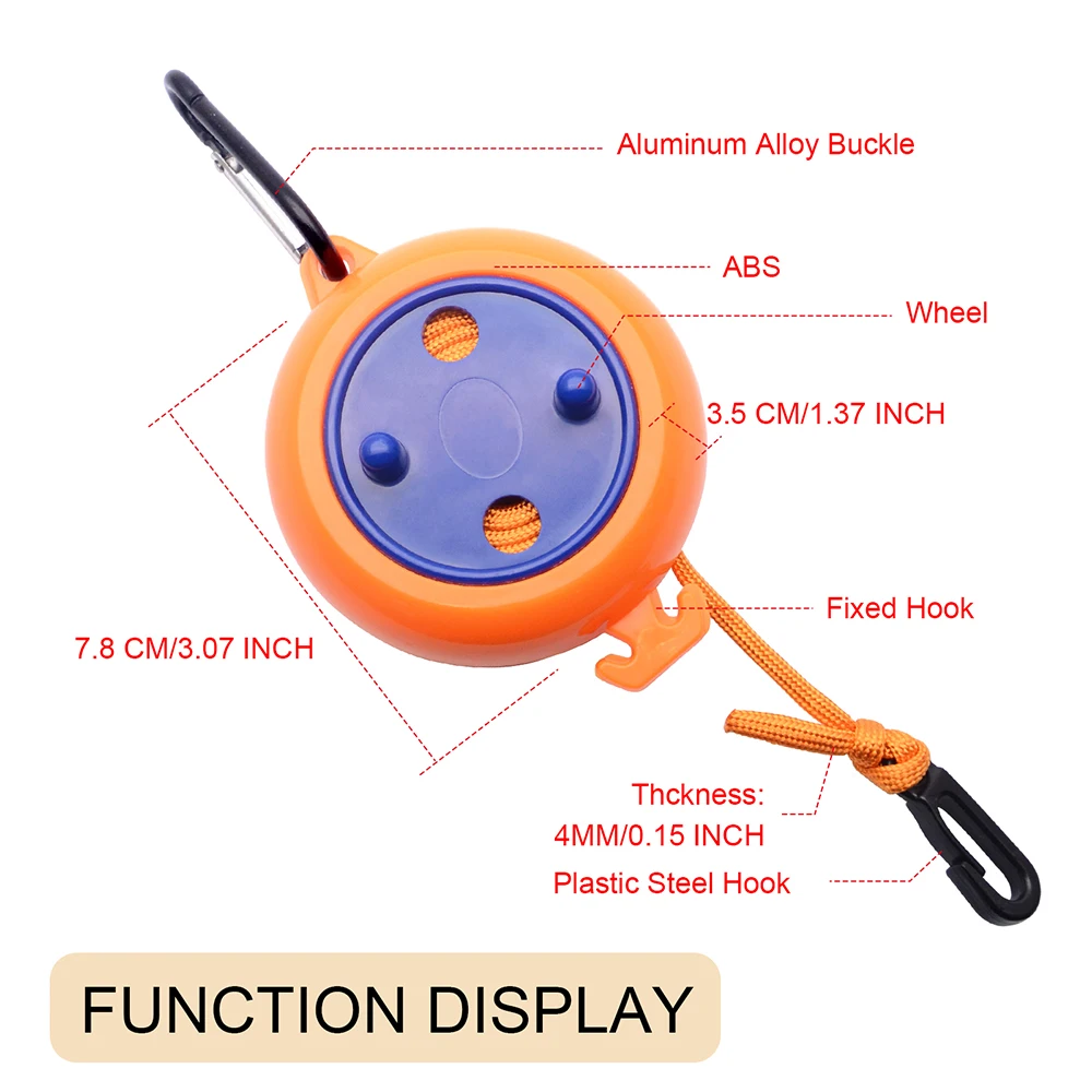 Portable Retractable 8M Windproof Clothes Washing Line, Clothes Drying Hanger Suitable for Home Camping Outdoor Travel Laundry