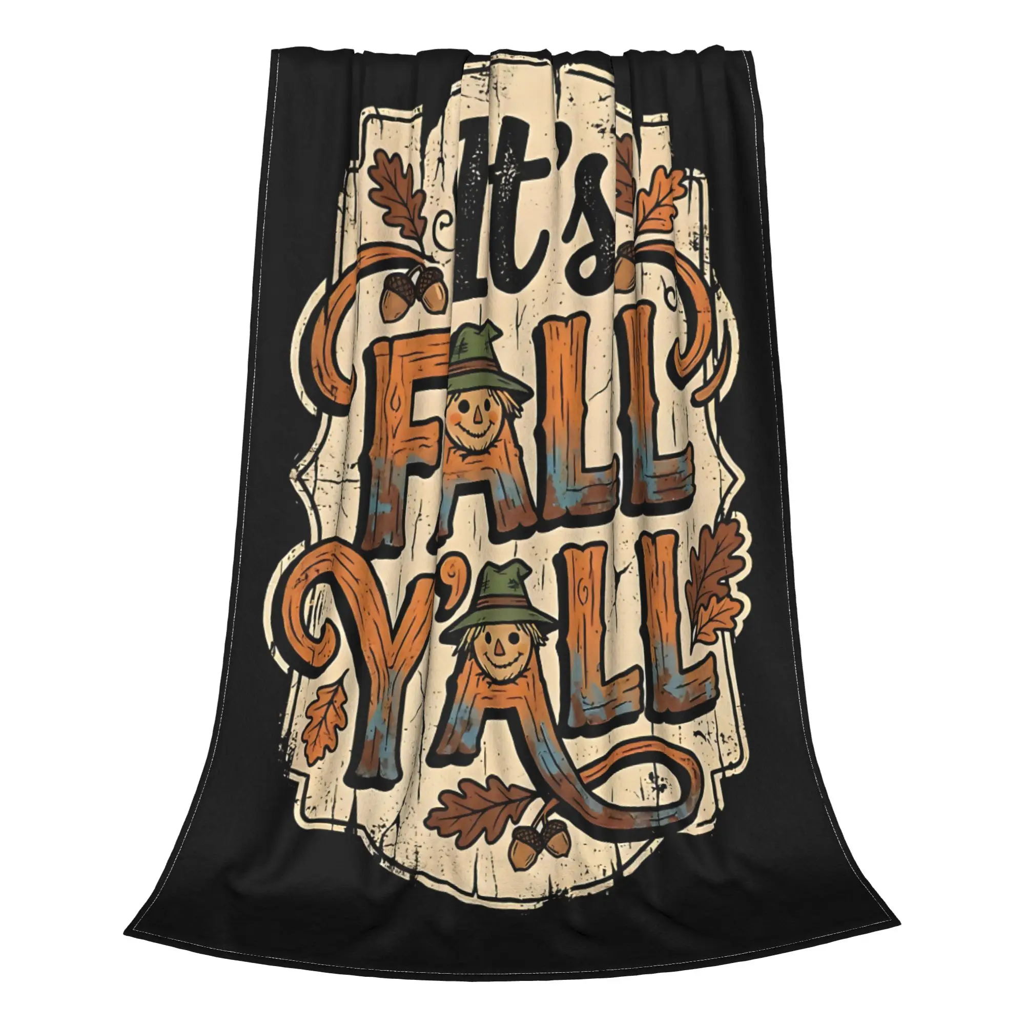 1PC Fall Yall Blanket Throw Blanket  Novelty Warm Blanket All Season Gift