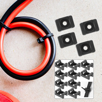 500pcs Tie Base Saddle Type Mount Wire Holder For Cable Zip Ties Plastic Cord Organizer Fixing Seat Cable Management Clips