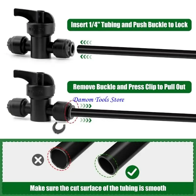 57BE 10Lots Drips Irrigation Shut Off Valves Plastic Water Flows Control Valves For Efficient Water Flows Regulation In Gardens
