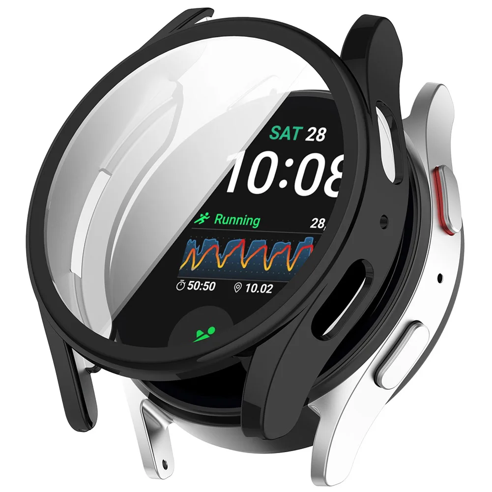 Soft TPU Full Cover For Samsung Galaxy Watch 7 40mm/44mm Screen Protector Bumper Shell Shockproof Protective Bumper Cover Case