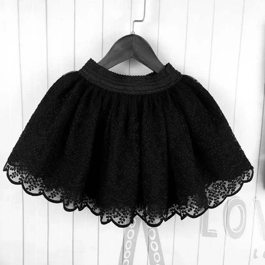 2-10T Girls Lace Skirts Tutus Summer Princess Girl Dance Skirt Solid Tulle Skirt Party Princess Dance Tutu for Children Clothes