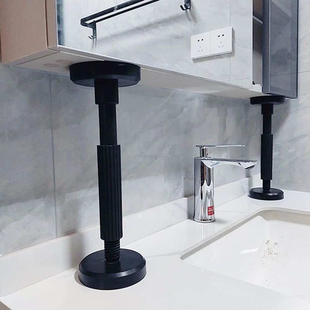 

2 pcs Adjustable Support Bracket 18-45Cm Telescopic Cabinet Support Post Heavy Duty Nylon Base Anti-Shake Furniture Leveling Leg