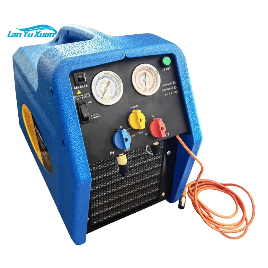 Automatic Gas Recovery Unit 3/4HP 1HP  R32 R1234YF explosion -proof refrigerant gas recovery machine with LP cut down Switch