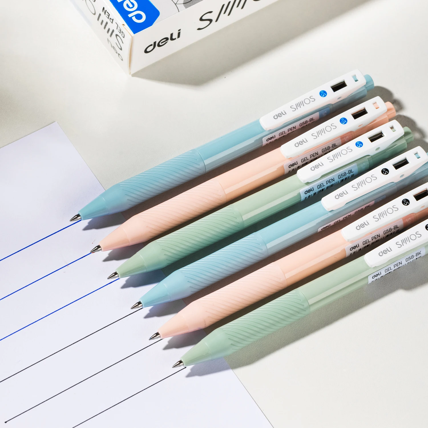 Deli 12 PCS Ballpoint Pen 0.5 MM Office Gel Pn 12PCS/Box Smoothing Writing Low Viscosity Ink Writing Pens Office Stationery