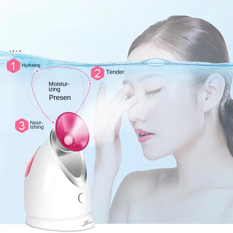 Household Steamer with Hot Spray: Nano Water Replenisher, Deep Hydration Small Face Humidifier, Skin Care Steamer