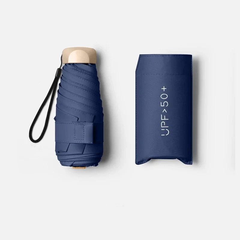

Ultra Light Portable Compact Travel Pocket Umbrellas 5 Folding Phone Size Small Best Mini Umbrella for Rain and Sun