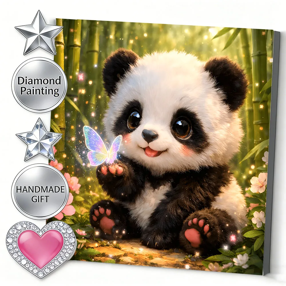 AZQSD Diamond Art Mosaic Sale Panda Animal Wall Decorative Diamond Painting New Collection Butterfly Wall Decorative