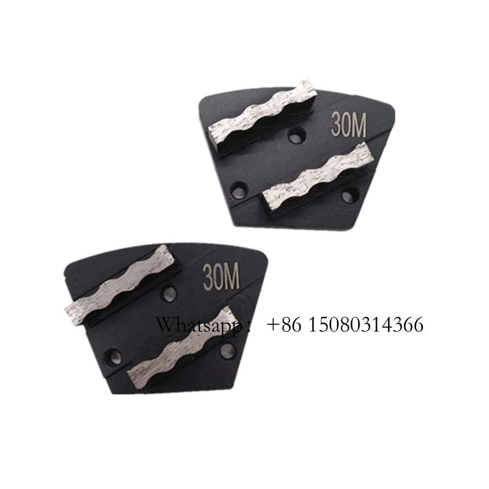 New Design Wave Shape Segments ASL Diamond Grinding Block Blastrac Floor Pad For Rough Stone Terrazzo Surface 12PCS