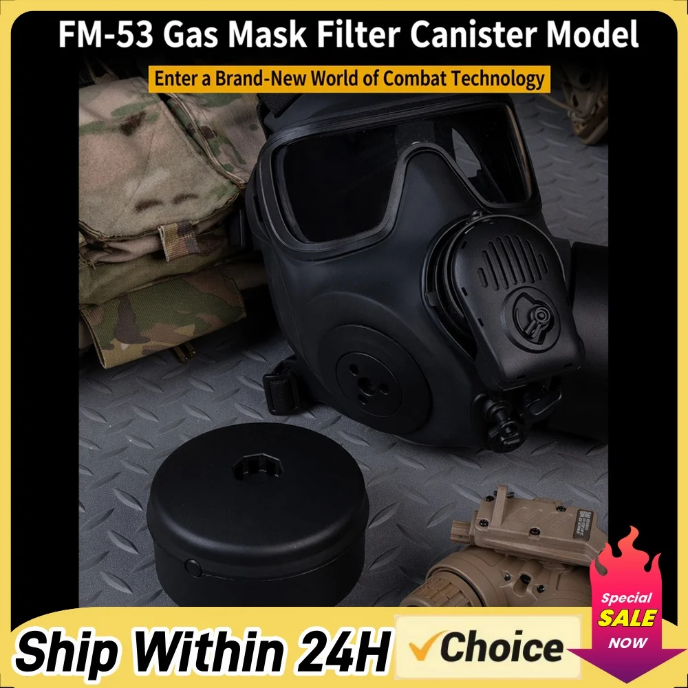 FM53 Filter Canister Model Nylon Accessory Black Cosplay Halloween Combat Prop 11cm 6.5cm