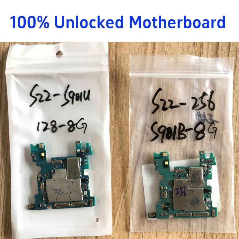 Unlocked S22 Ultra 5G S908B/U Motherboard For Samsung Galaxy S22 Plus 5G S901U/B S906U/B EU/US Version Logic Boards Mainbaord