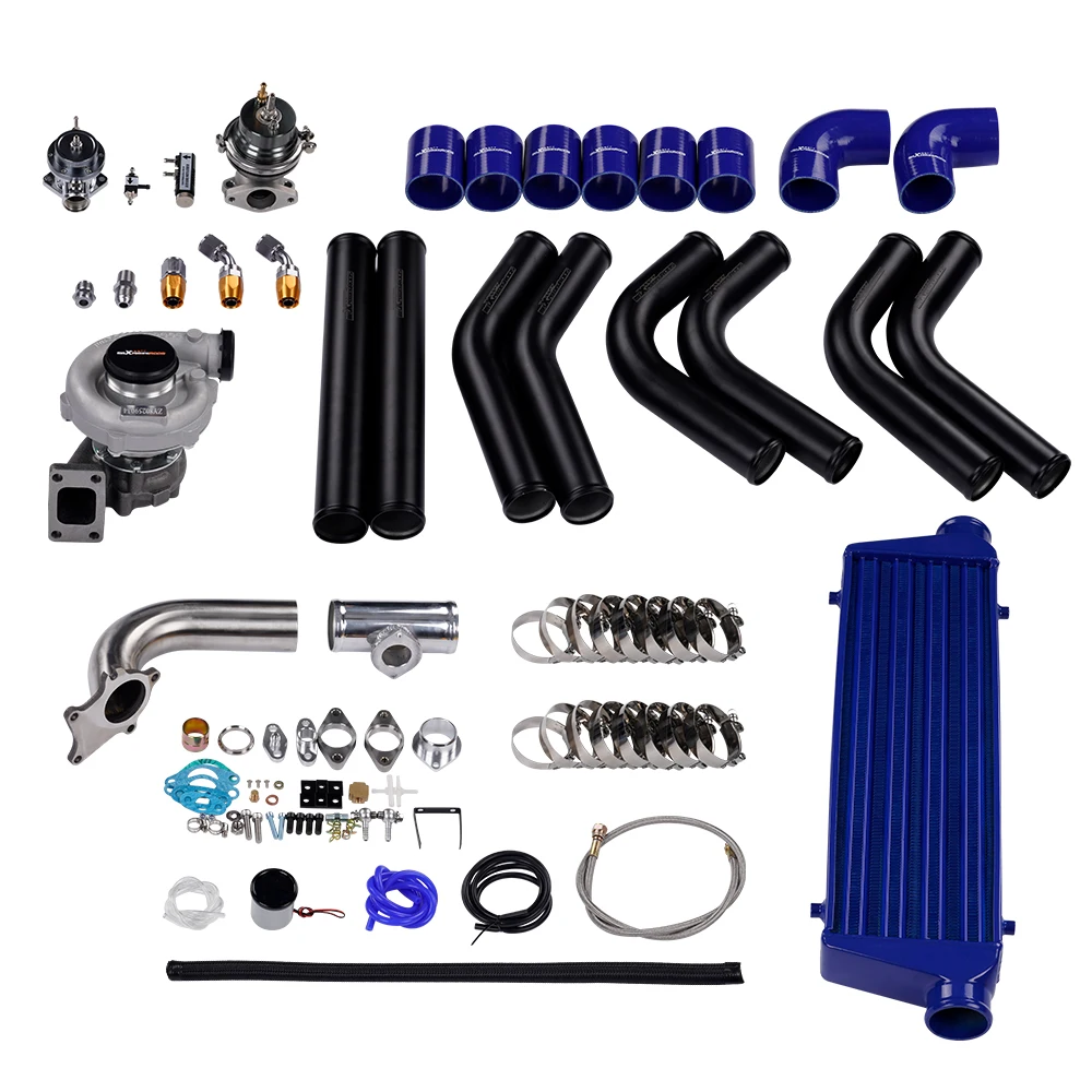 Maxpeedingrods T3 T4 T04E Universal Turbo Wastegate Intercooler Pipe Gauge Kit For 1.5-3.0L