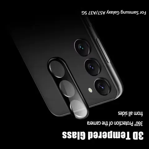 Защитное стекло для камеры 3D черное HD (3-1 шт.) для Samsung A57, Galaxy A37, Samsung A17, Galaxy A56, A36, A26