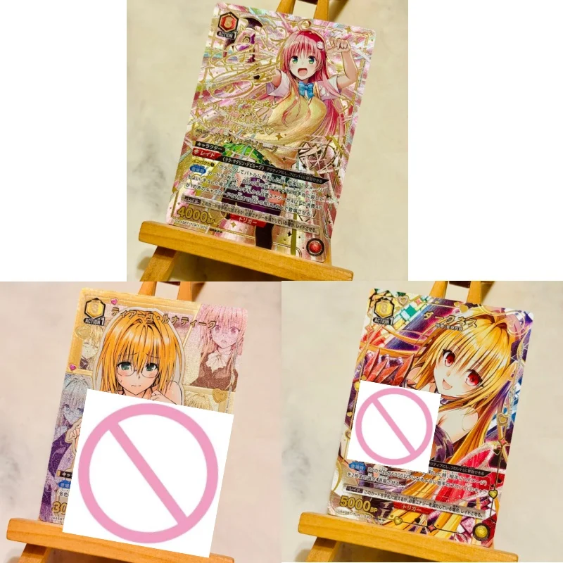 Anime To LOVE‑Ru Darkness Union Arena Diy Refraction Rough Flash Card Lala Satalin Deviluke Tearju Lunatique Goddess Game Card
