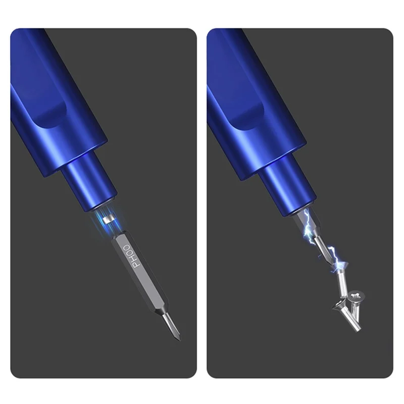 [NOUVEAU!A08R】 Tournevis électrique ES240 avec 24 embouts en acier allié A2, éclairage LED pour kit d'outils de réparation de téléphone et d'ordinateur
