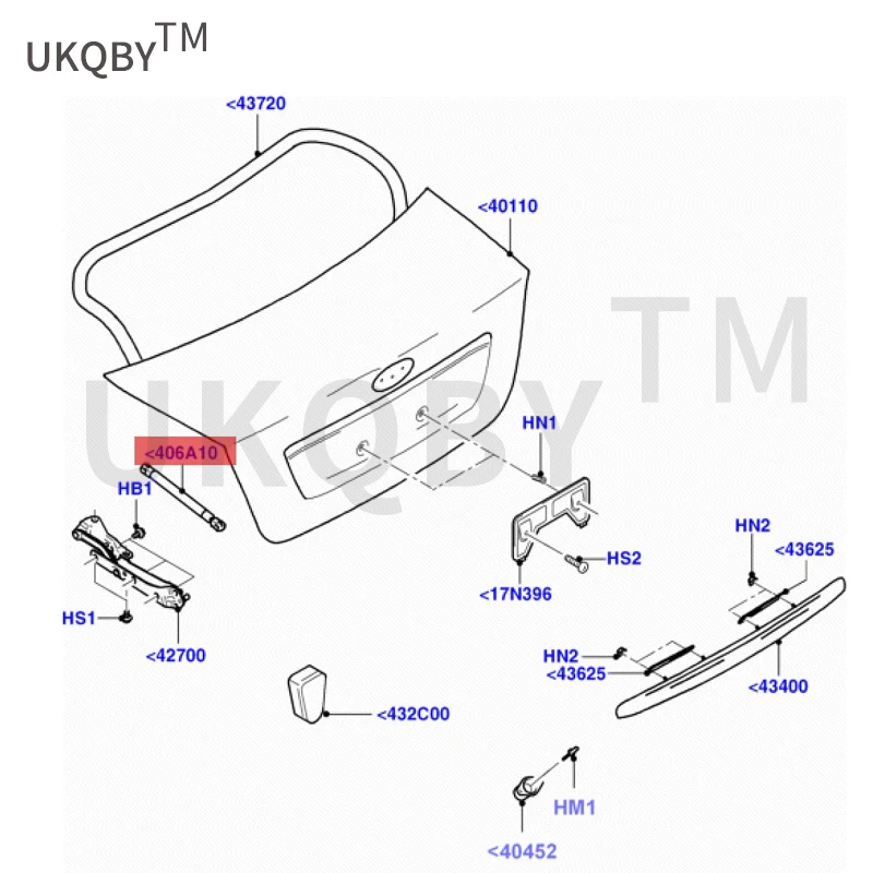 Berlaku untuk Fo rd Fo cu s tailgate pendek strut 3-box 5M51F406A10A