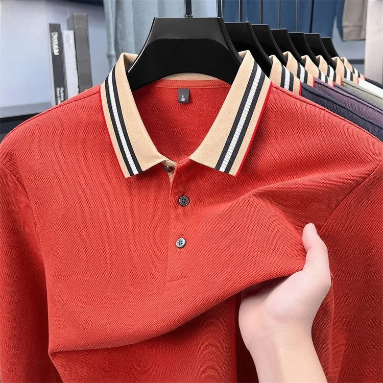 

Мужская свободная рубашка с длинным рукавом из чистого хлопка для мужчин среднего возраста, повседневная, высококачественная, базовая, дышащая, комфортная, осенняя