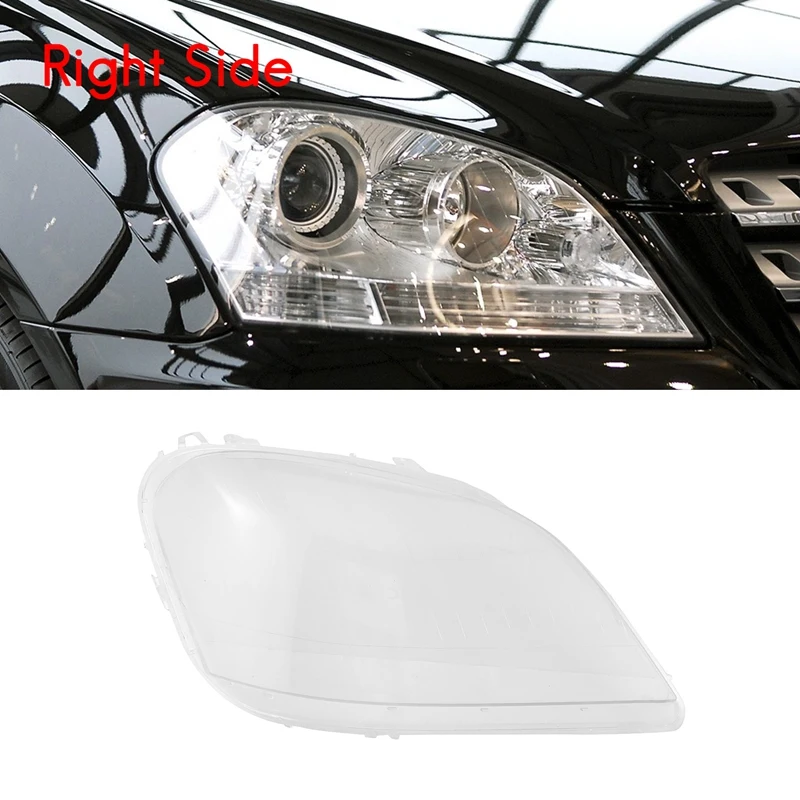 for Mercedes-Benz W164 ML350 500 2005-2008 Side Headlight Lens Cover Head Light Transparent Lampshade Shell Glass