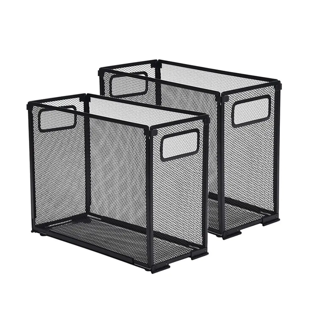 Mesh Metal Hanging File Folder Organizer Folders Not Included Detachable Office Filing Crate Antislip Foldable