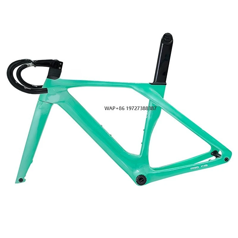 

700C Carbon Fiber Road Self-propelled Disc Brake Rack Set T47 Threaded Bottom Bracket Integrated Bending Handlebar