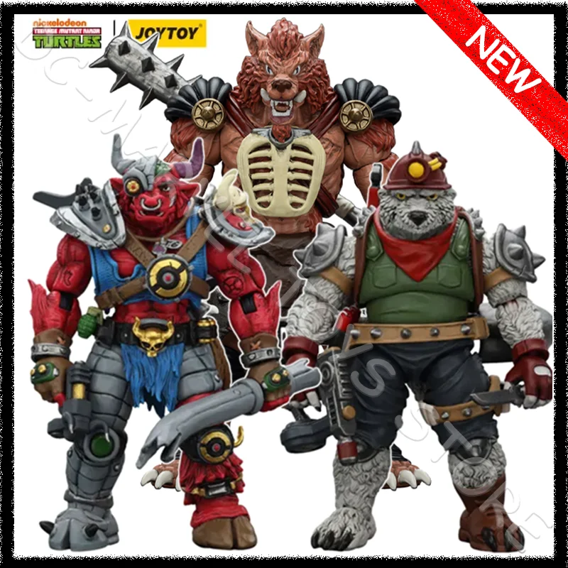 

JOYTOY 1/18 TMNT TMNT-Dirtbag TMNT-Groundchuck TMNT-Rahzar Action Figure Anime Action Figures Custom Gift Toys