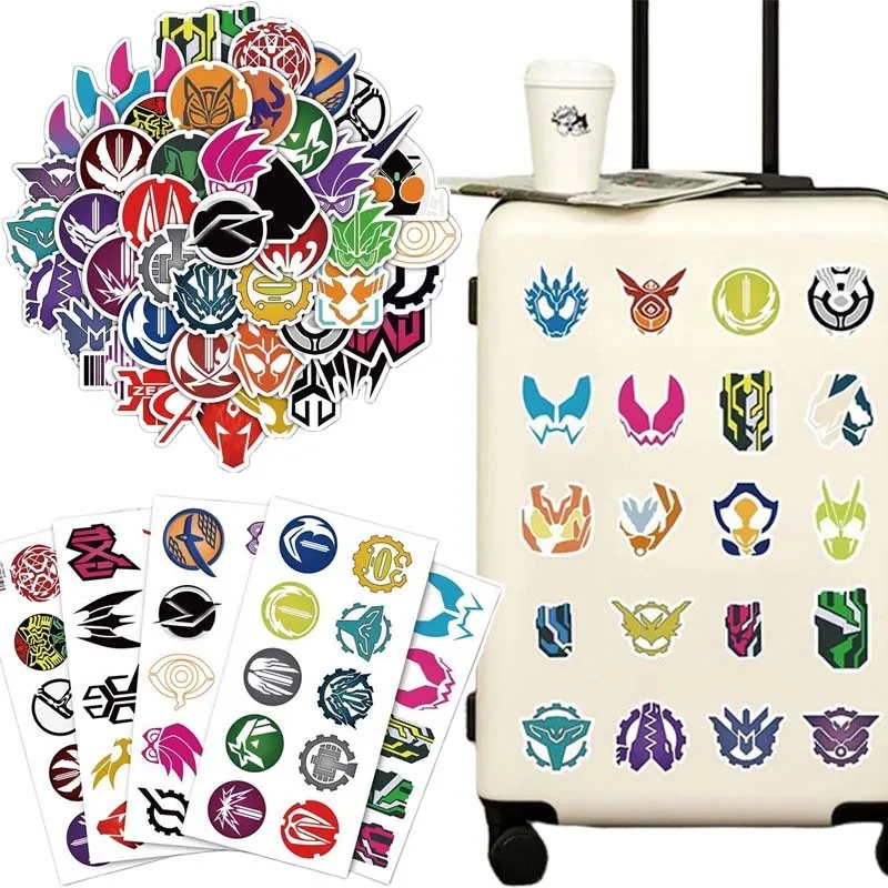 

63 шт., забавные наклейки Kamen Rider, милые наклейки из ПВХ с героями мультфильмов, игрушки для канцелярских принадлежностей, телефона, ноутбука, багажа, водонепроницаемые граффити, детская наклейка