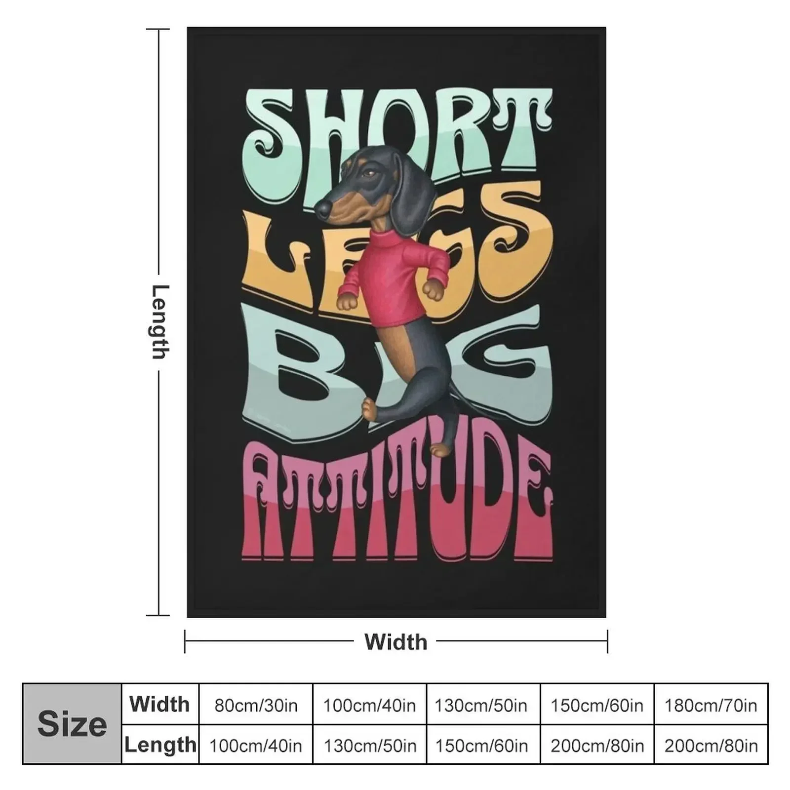 Dachshund Short Legs Big Attitude Throw Blanket Soft Beds Bed Fashionable Beautifuls Plaid on the sofa Picnic Blankets